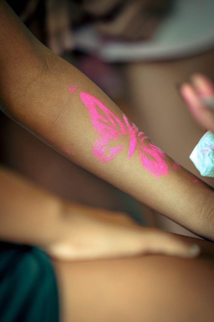 Pintura facial na Corrida Kids